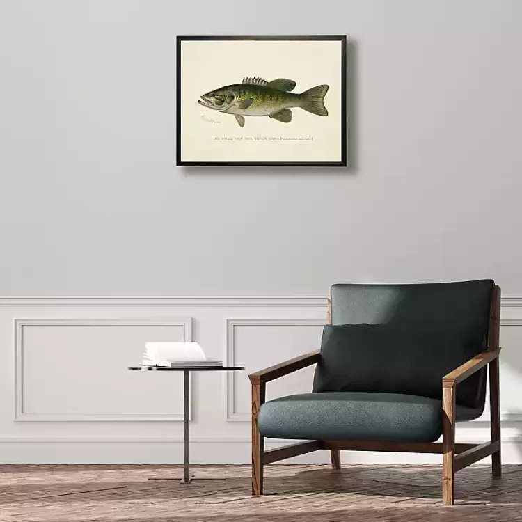 Vintage Small Mouthed Bass Framed Art Print>Kirklands Home Clearance