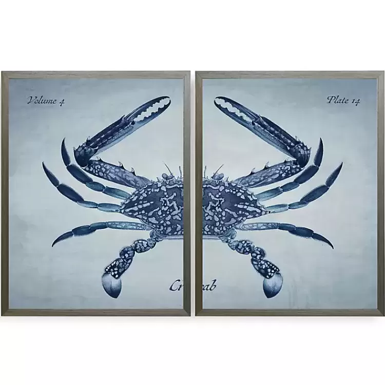 Vintage Split Crab Framed Art Prints, Set of 2>Kirklands Home Best