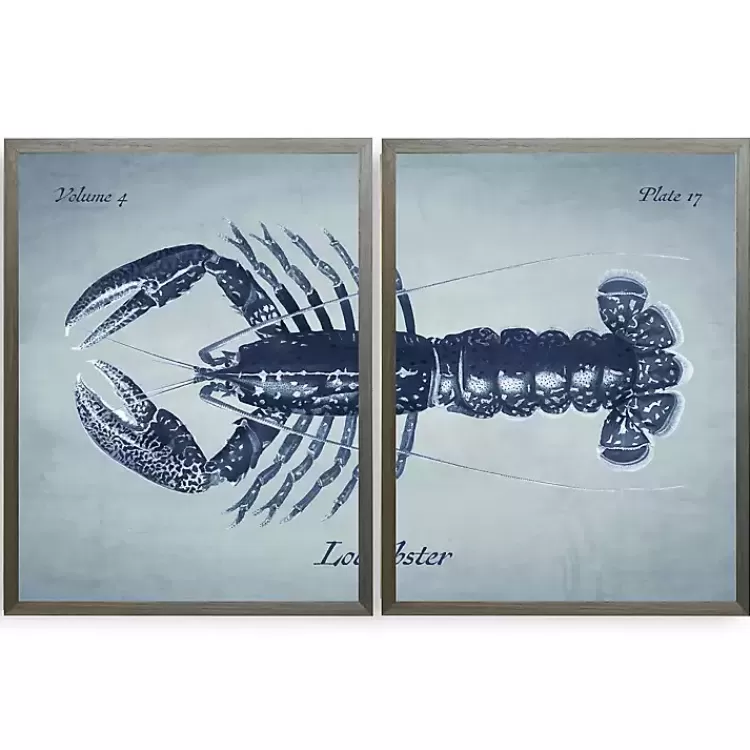 Vintage Split Lobster Framed Art Prints, Set of 2>Kirklands Home Shop