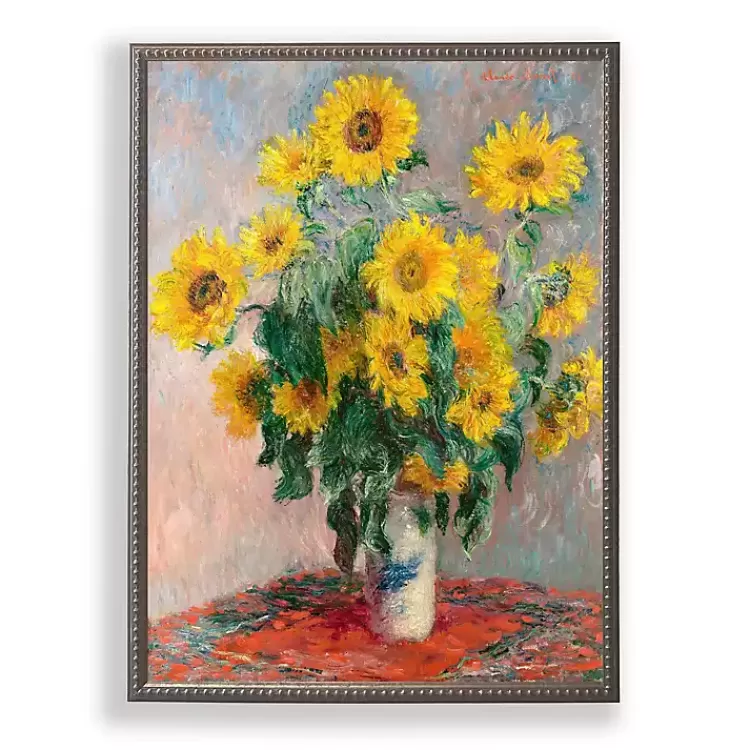 Vintage Sunflowers Beaded Framed Art Print>Kirklands Home Discount