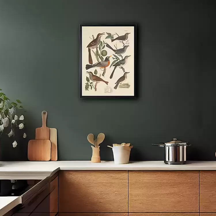 Vintage Thrush Birds Framed Art Print>Kirklands Home Best Sale