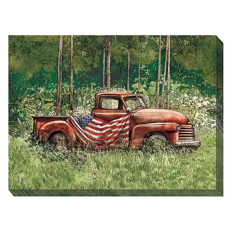 Vintage Truck Outdoor Canvas Art Print, 40x30 in.>Kirklands Home Sale