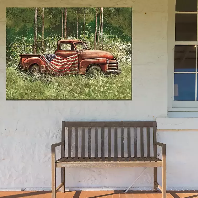 Vintage Truck Outdoor Canvas Art Print, 40x30 in.>Kirklands Home Sale
