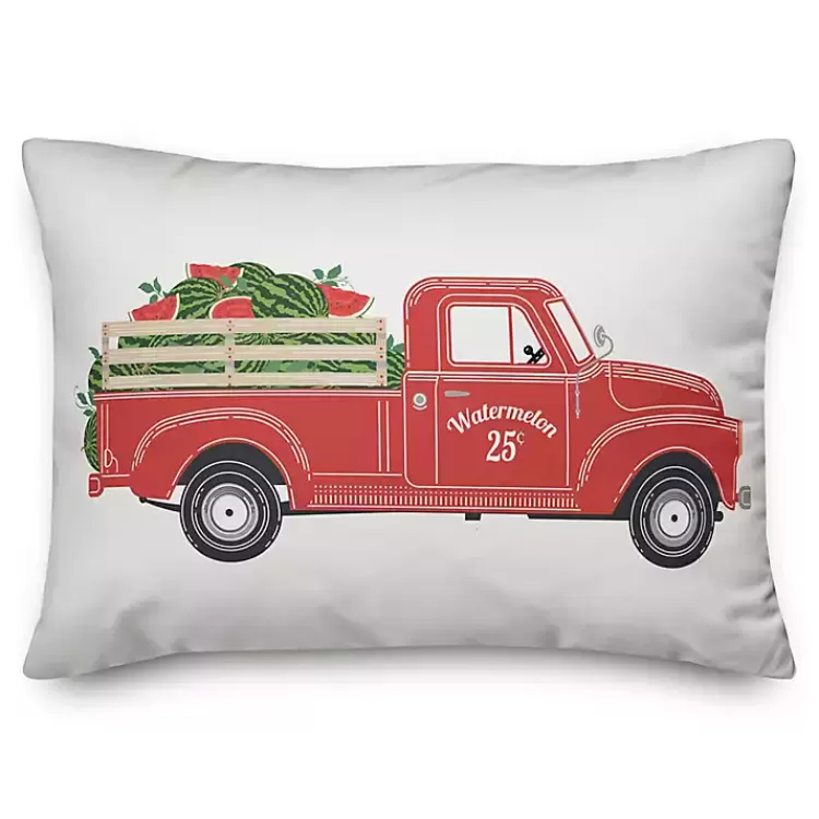 Vintage Watermelon Truck Outdoor Pillow>Kirklands Home Cheap