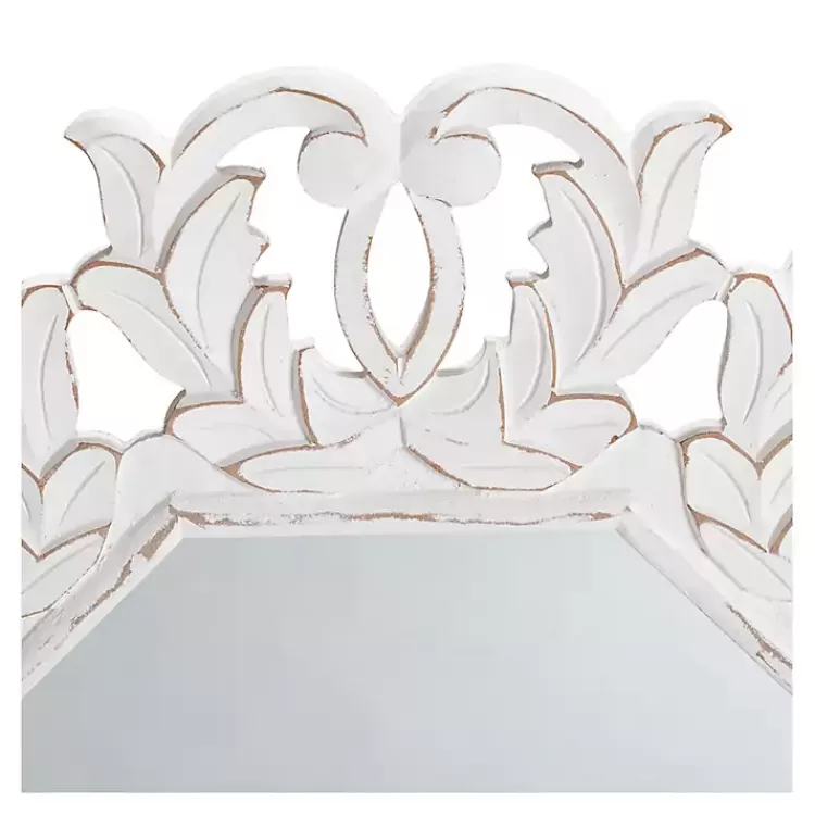 Vintage White Carved Octagon Wall Mirror>Kirklands Home Cheap