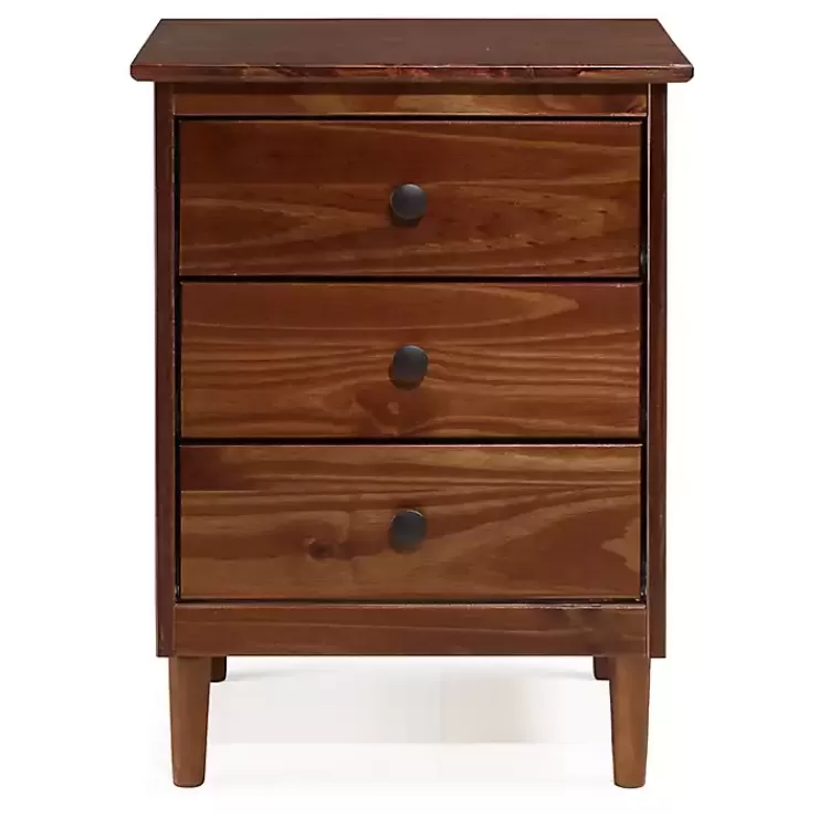 walnut_drawer_wood_nightstand_3.webp Walnut 3-Drawer Wood Nightstand>Kirklands Home Online
