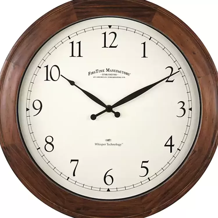Walnut Garrison Wooden Wall Clock>Kirklands Home Store