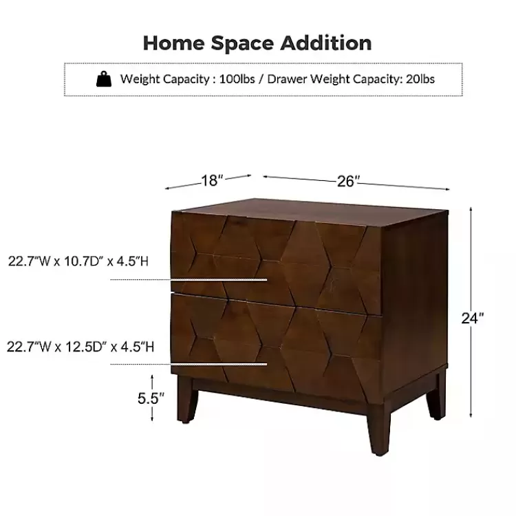 walnut_geometric_drawer_charging_nightstand_7.webp Walnut Geometric 2-Drawer Charging Nightstand>Kirklands Home Discount