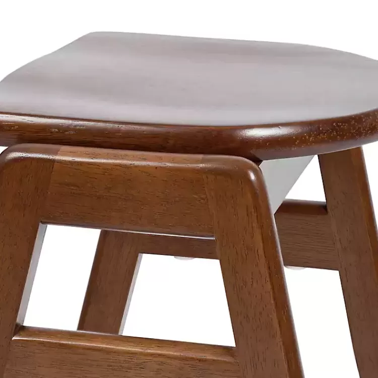 walnut_wood_backless_bar_stool_2.webp Walnut Wood Backless Bar Stool>Kirklands Home Online