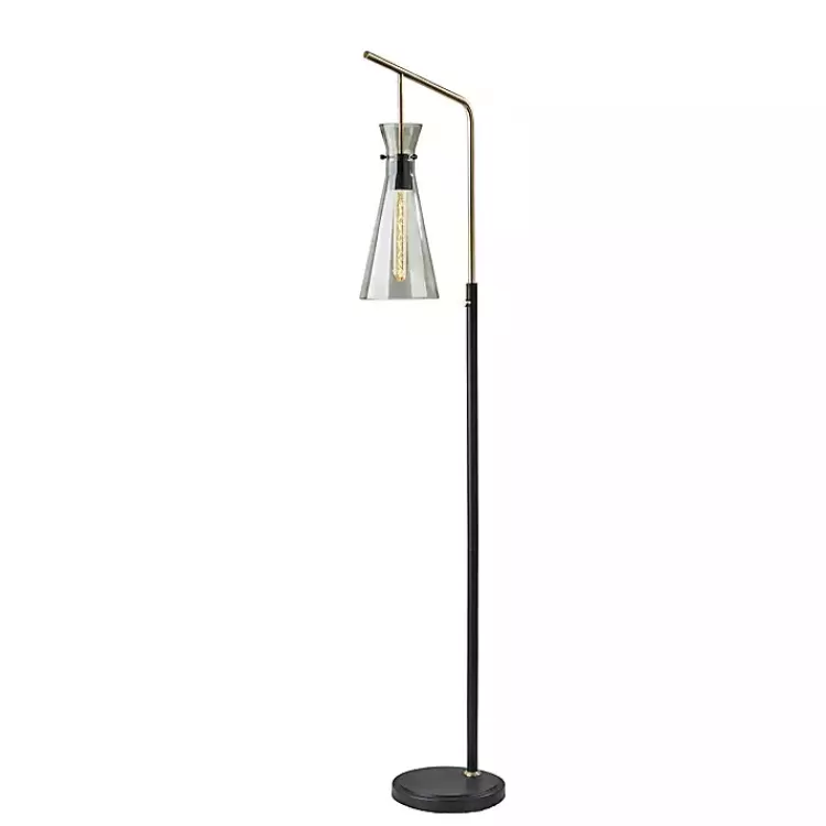 Walter Smoked Glass Floor Lamp>Kirklands Home Fashion