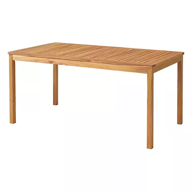 warm_acacia_wood_slatted_pc_outdoor_dining_set_2.webp Warm Acacia Wood Slatted 5-pc. Outdoor Dining Set>Kirklands Home Hot