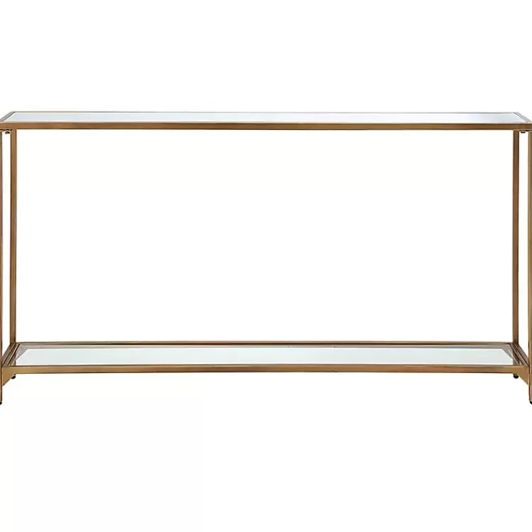Warm en Mirrored Top Console Table>Kirklands Home Outlet