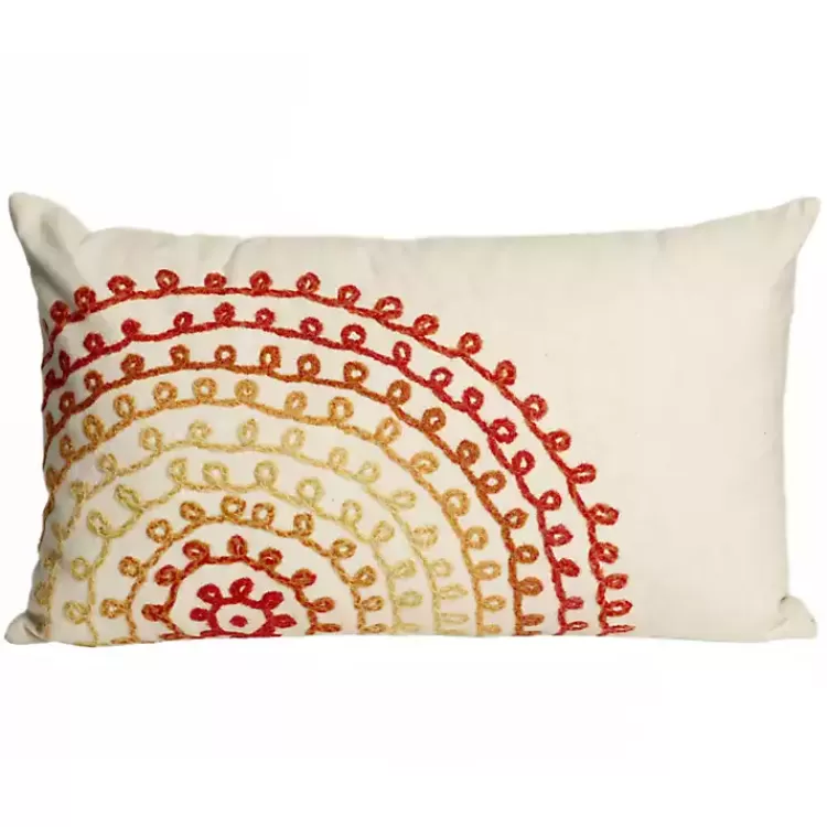 Warm Lamontage Swirl Outdoor Lumbar Pillow>Kirklands Home Flash Sale