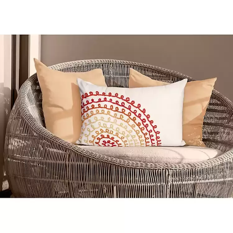 Warm Lamontage Swirl Outdoor Lumbar Pillow>Kirklands Home Flash Sale