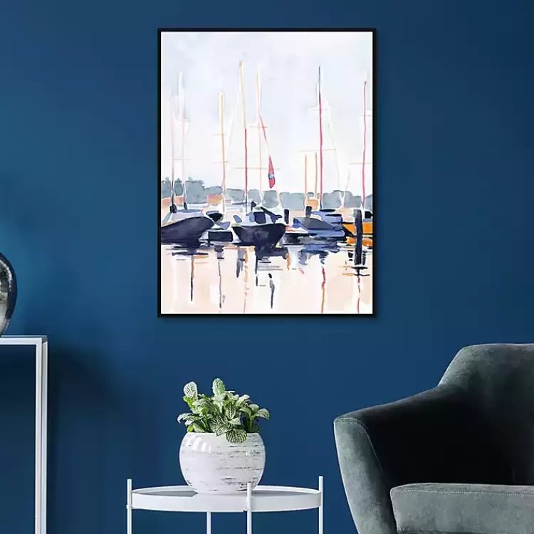 watercolor_boat_club_framed_canvas_art_print_2.webp Watercolor Boat Club Framed Canvas Art Print>Kirklands Home Cheap