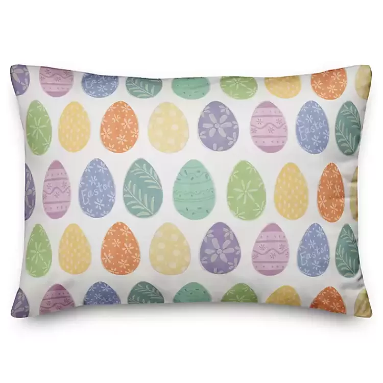 Watercolor Easter Eggs Indoor/Outdoor Pillow>Kirklands Home Sale