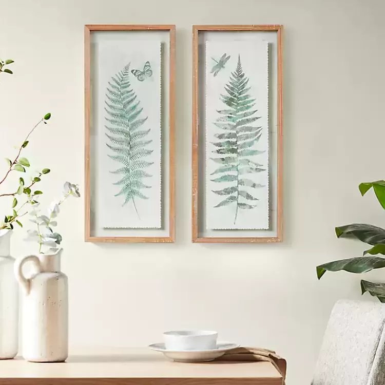 Watercolor Ferns 2-pc. Framed Wall Art>Kirklands Home Cheap