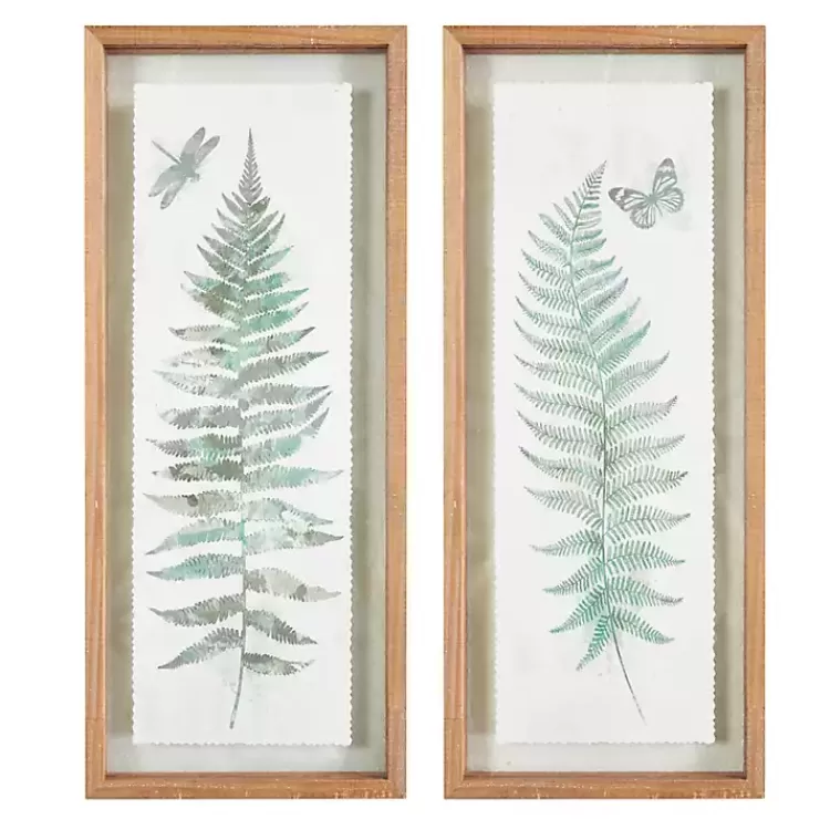 Watercolor Ferns 2-pc. Framed Wall Art>Kirklands Home Cheap