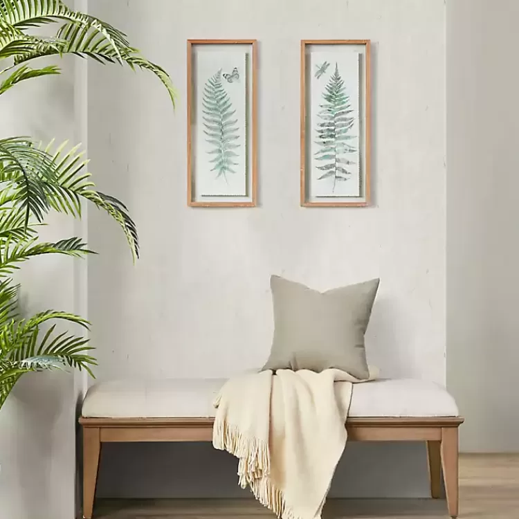 Watercolor Ferns 2-pc. Framed Wall Art>Kirklands Home Cheap