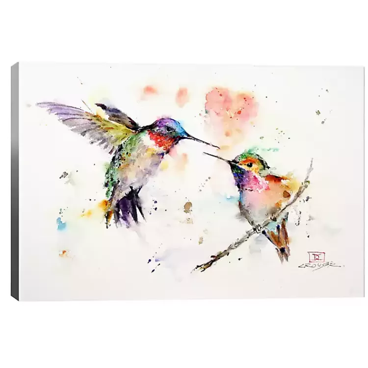 Watercolor Hummingbird Canvas Art Print, 26x18 in.>Kirklands Home Online