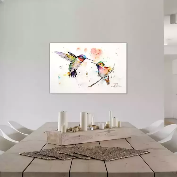 Watercolor Hummingbird Canvas Art Print, 26x18 in.>Kirklands Home Online