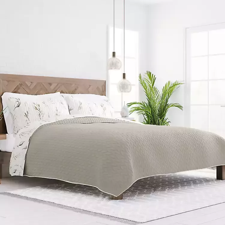 Watercolor Leaves Reversible 2-pc. Twin Quilt Set>Kirklands Home Flash Sale