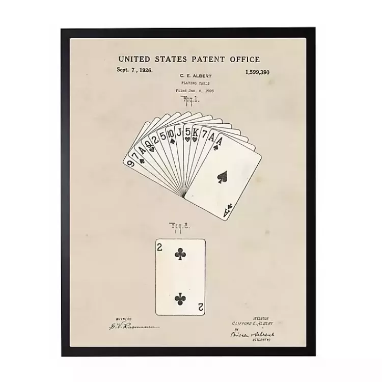 Watercolor Playing Cards Framed Art Print>Kirklands Home Hot