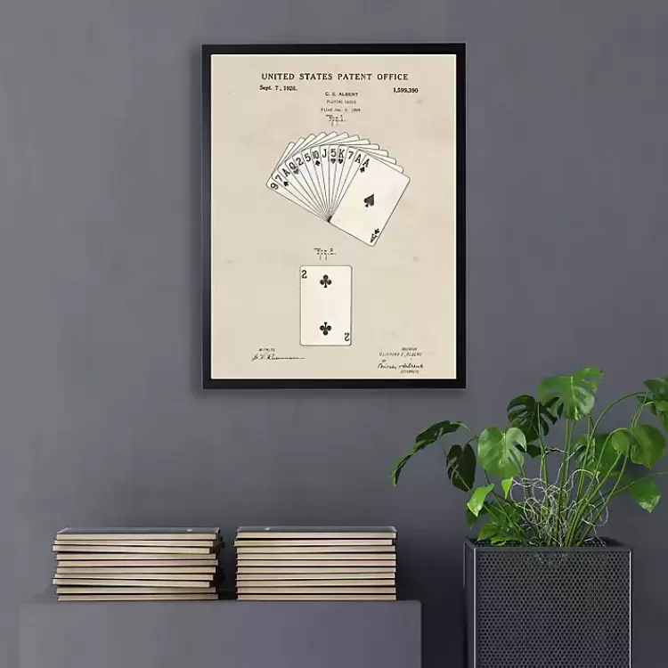 Watercolor Playing Cards Framed Art Print>Kirklands Home Hot