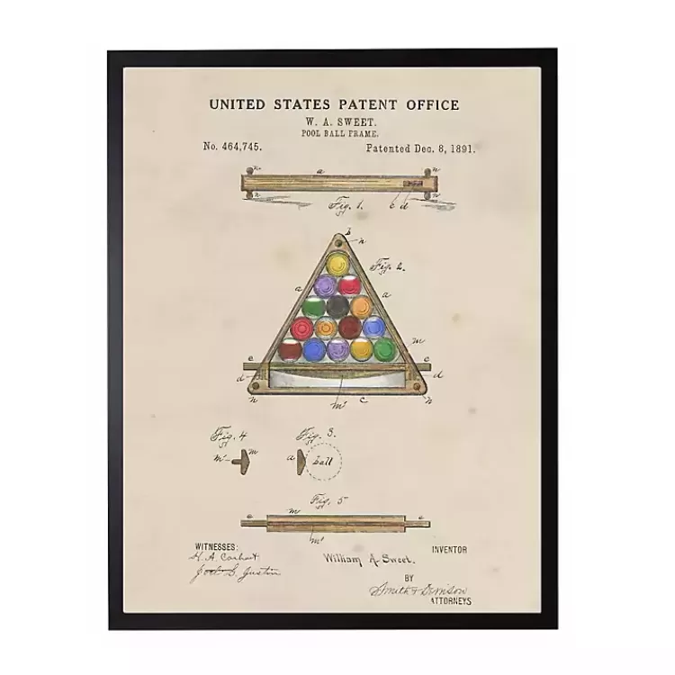 Watercolor Pool Ball Frame Framed Art Print>Kirklands Home Flash Sale