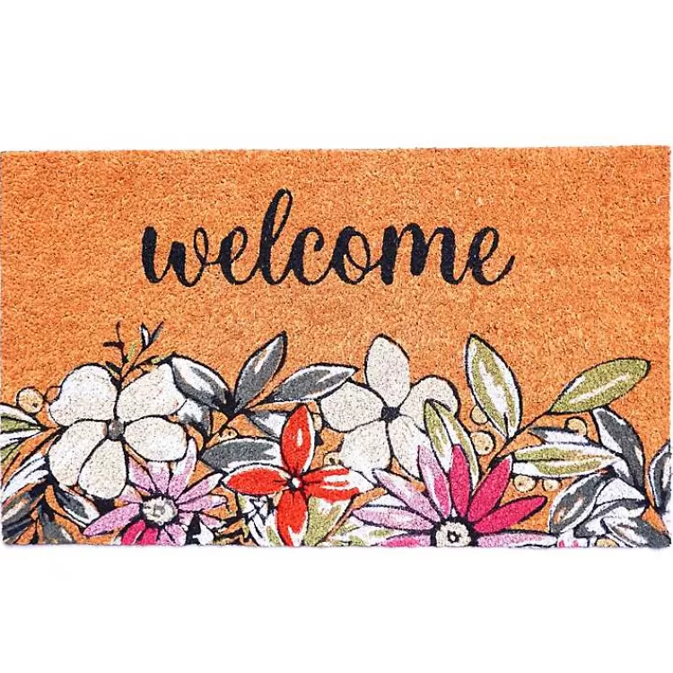 Welcome Floral Doormat>Kirklands Home Best