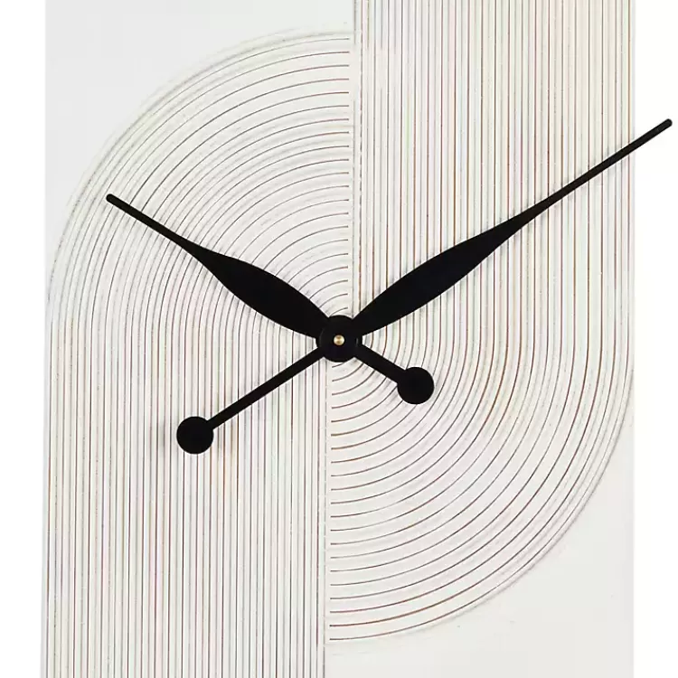 White and Black Carved Open Wall Clock>Kirklands Home Hot