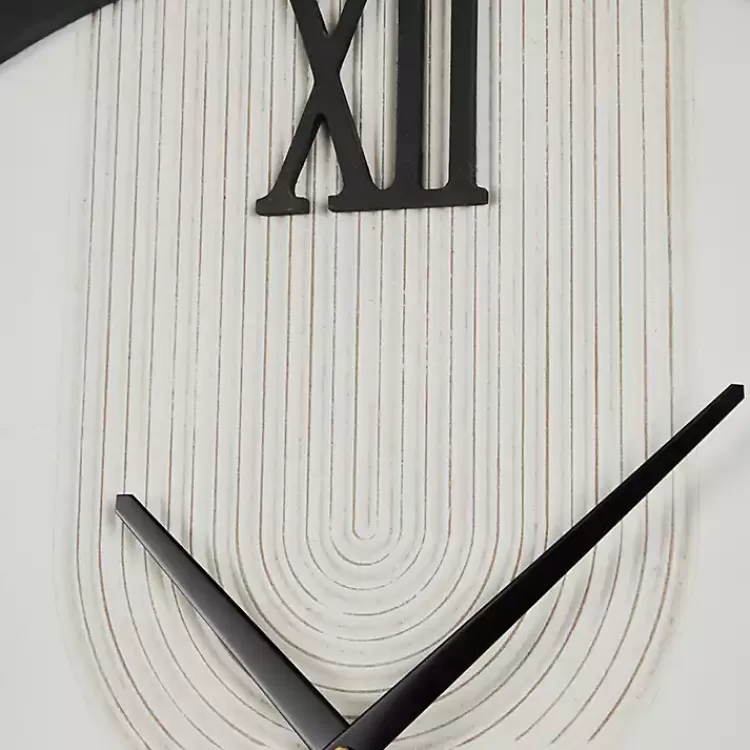 White and Black Modern Wall Clock>Kirklands Home Clearance