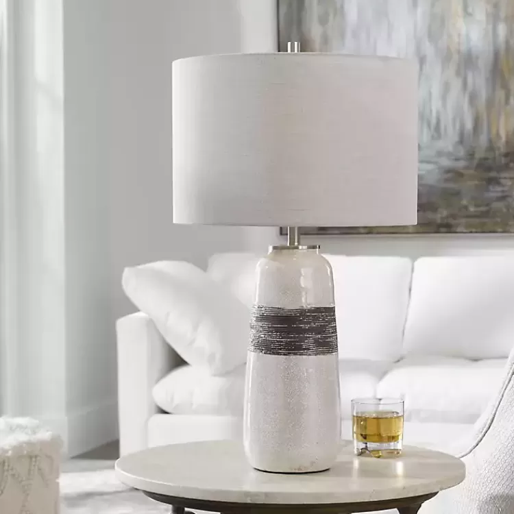 white_and_brown_distressed_stripe_table_lamp_4.webp White and Brown Distressed Stripe Table Lamp>Kirklands Home Best