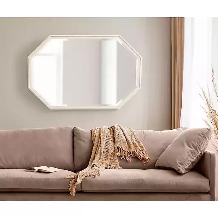 White Beveled Octagon Wall Mirror>Kirklands Home New