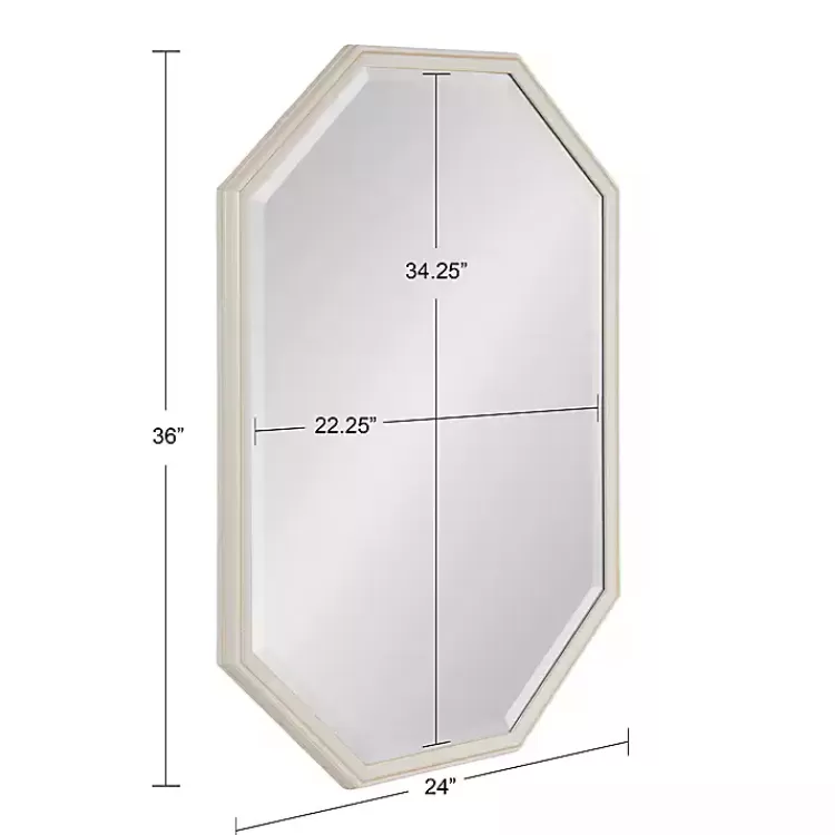 White Beveled Octagon Wall Mirror>Kirklands Home New