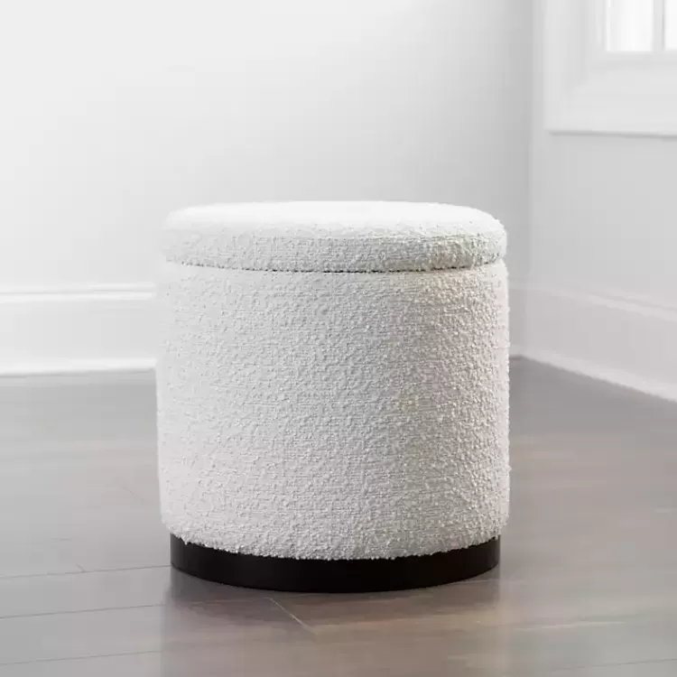 Boucle Storage Ottoman>Kirklands Home Fashion