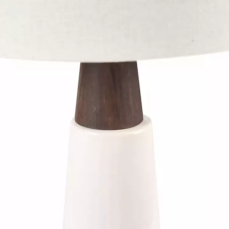 white_ceramic_and_wood_cone_table_lamp_5.webp Ceramic and Wood Cone Table Lamp>Kirklands Home Sale