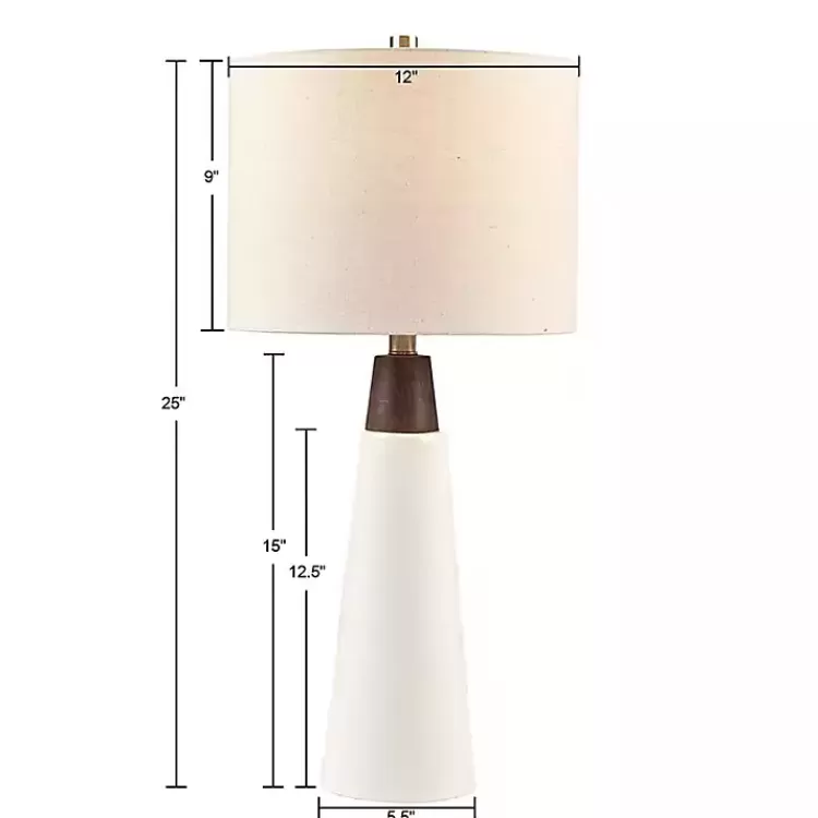 white_ceramic_and_wood_cone_table_lamp_7.webp Ceramic and Wood Cone Table Lamp>Kirklands Home Sale