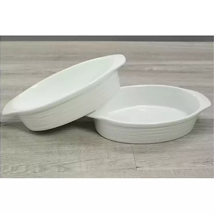 white_ceramic_au_gratin_dishes_set_of__3.webp Ceramic Au Gratin Dishes, Set of 2>Kirklands Home New