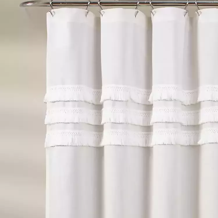 Ciel Tassel Shower Curtain>Kirklands Home Sale