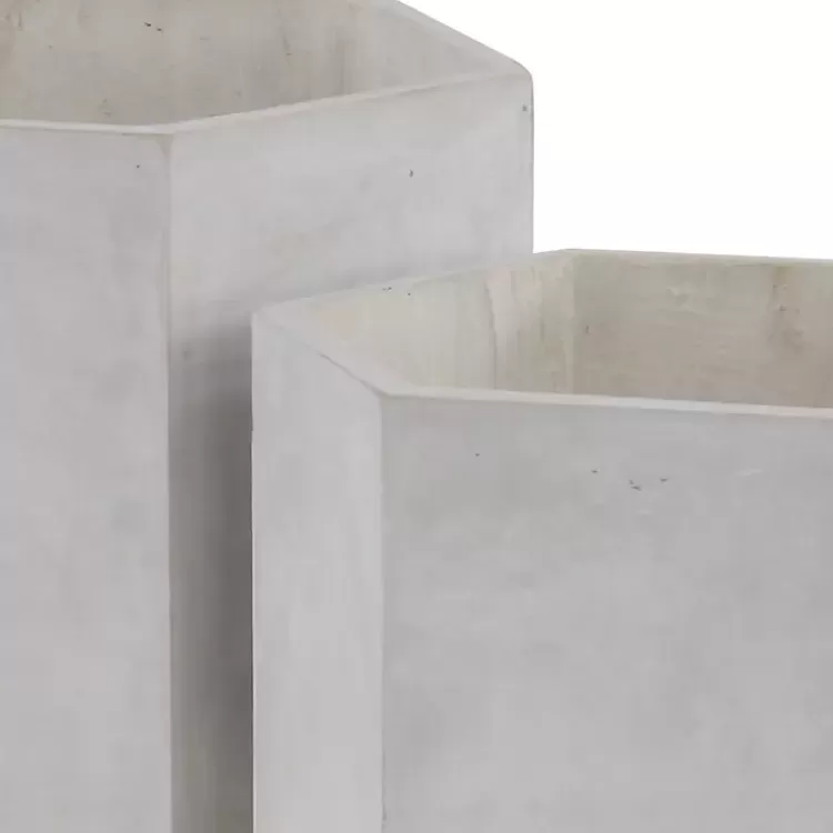 white_clay_and_wood_hexagon_planters_set_of__7.webp Clay and Wood Hexagon Planters, Set of 2>Kirklands Home Discount