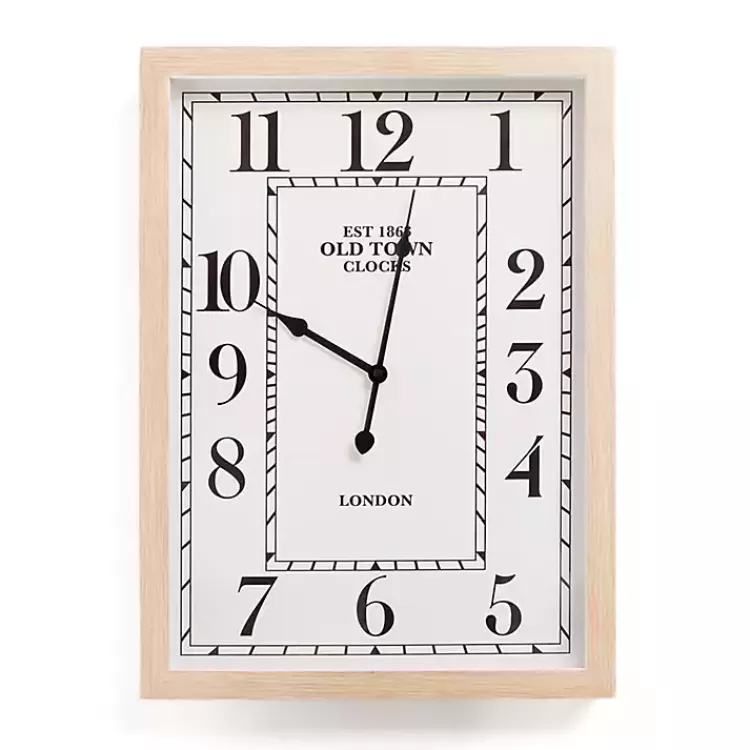 White Crawford Rectangle Wall Clock>Kirklands Home Best