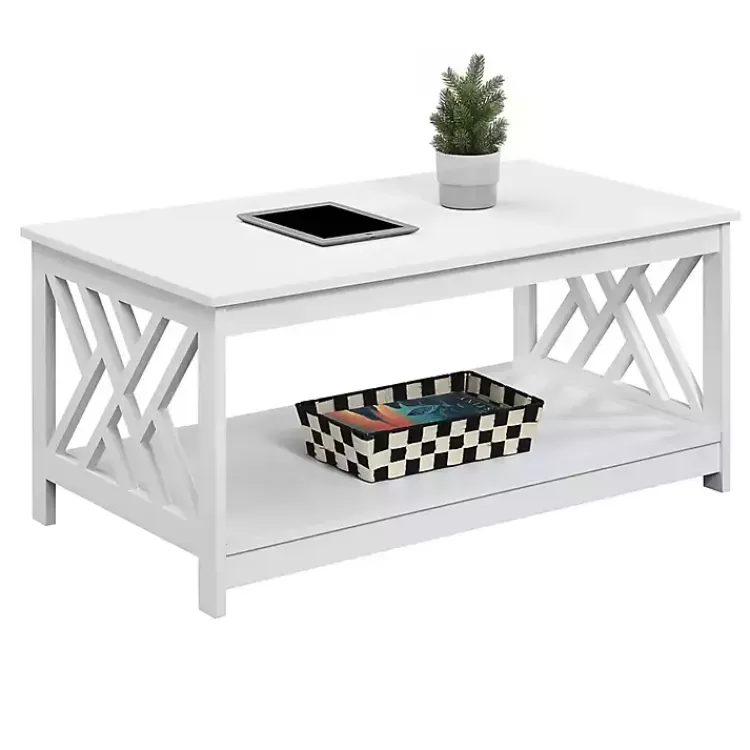 white_cutout_sides_coffee_table_2.webp Cut-Out Sides Coffee Table>Kirklands Home Cheap