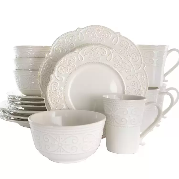 Embossed Scalloped 16-pc. Dinnerware Set>Kirklands Home Hot