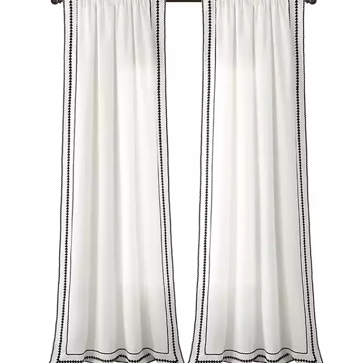 Embroidered Ric Rac Curtain Panel, 84 in.>Kirklands Home Store