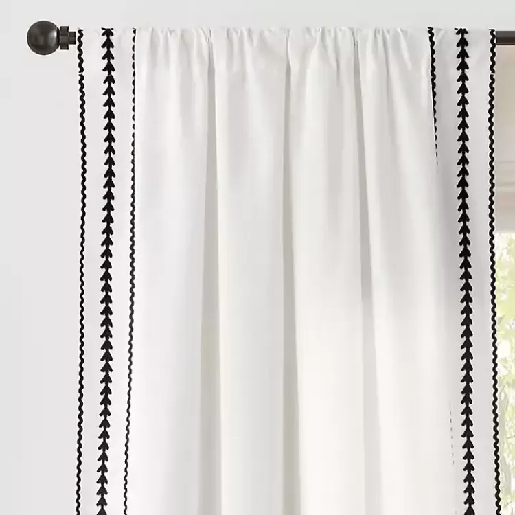 Embroidered Ric Rac Curtain Panel, 84 in.>Kirklands Home Store