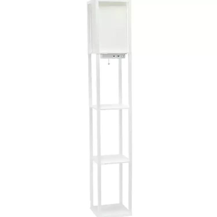 Etagere Shelf Charging Floor Lamp>Kirklands Home Store
