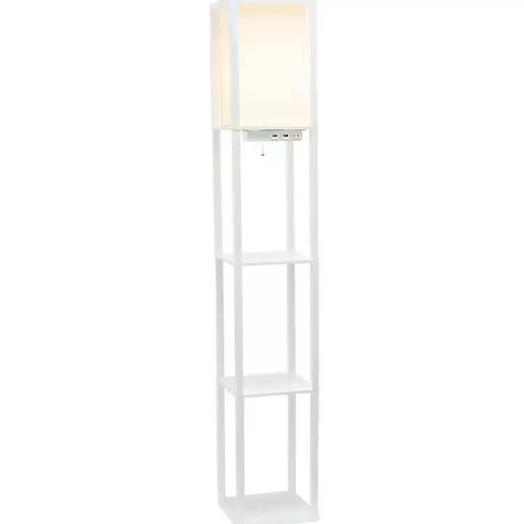 Etagere Shelf Charging Floor Lamp>Kirklands Home Store