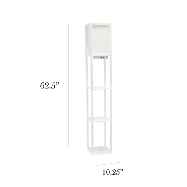 Etagere Shelf Charging Floor Lamp>Kirklands Home Store