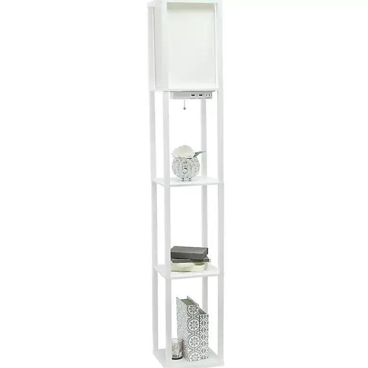 Etagere Shelf Charging Floor Lamp>Kirklands Home Store
